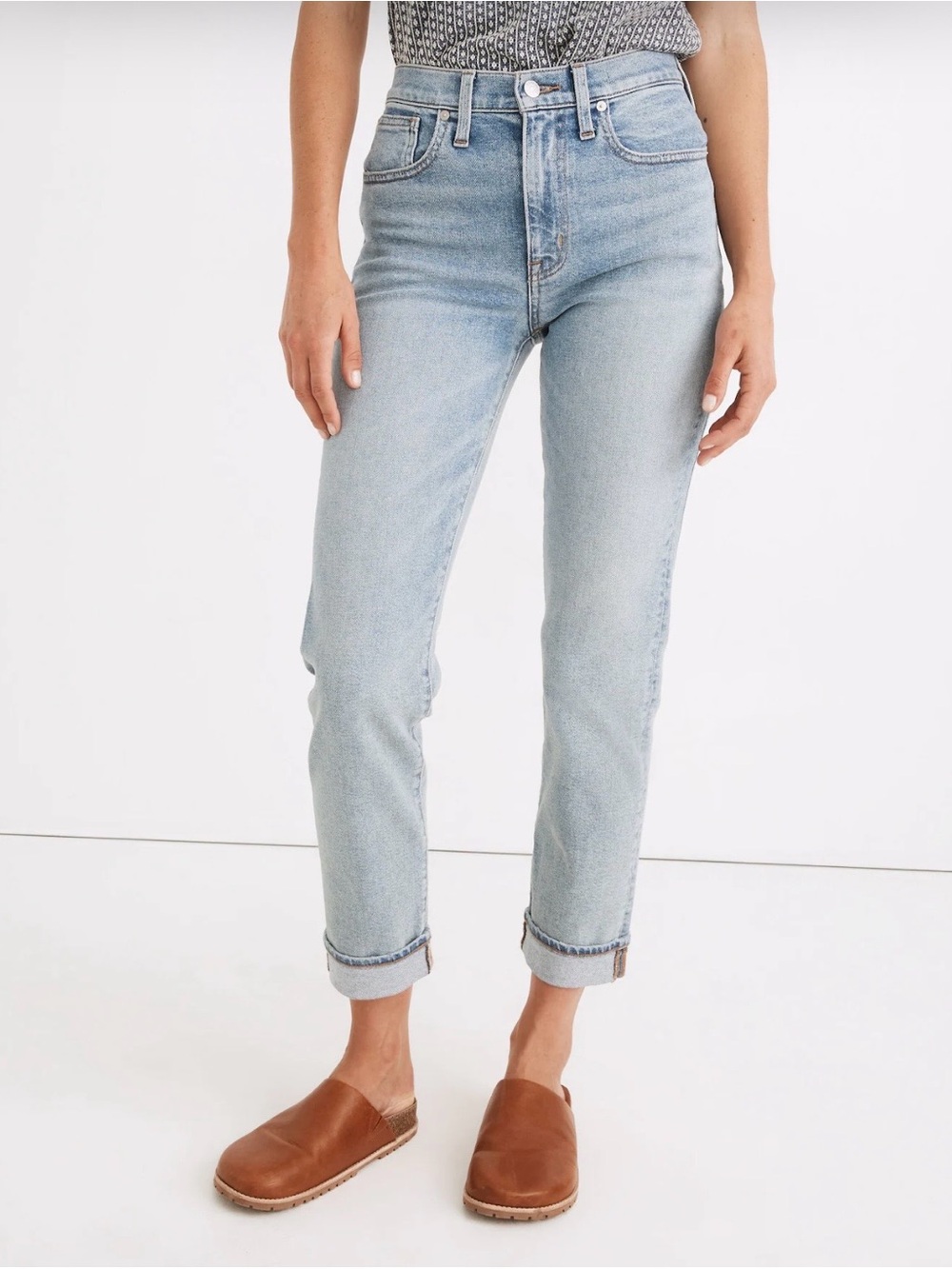 Madewell Roadtripper High-Rise Slim Boyjeans Womenโs 29 Light Wish Denim Pants